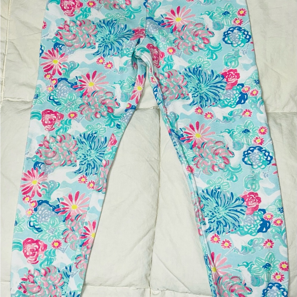 Lily Pulitzer for Pottery Barn kids unicorns in bloom pajamas sz 6 EUC - Picture 6 of 8
